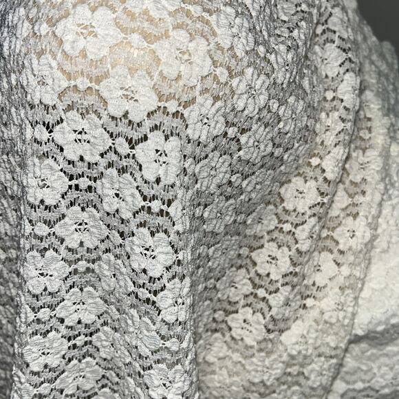 Jessica Simpson Ivory Cream Lace Blouse Sz M/L - Picture 5 of 10